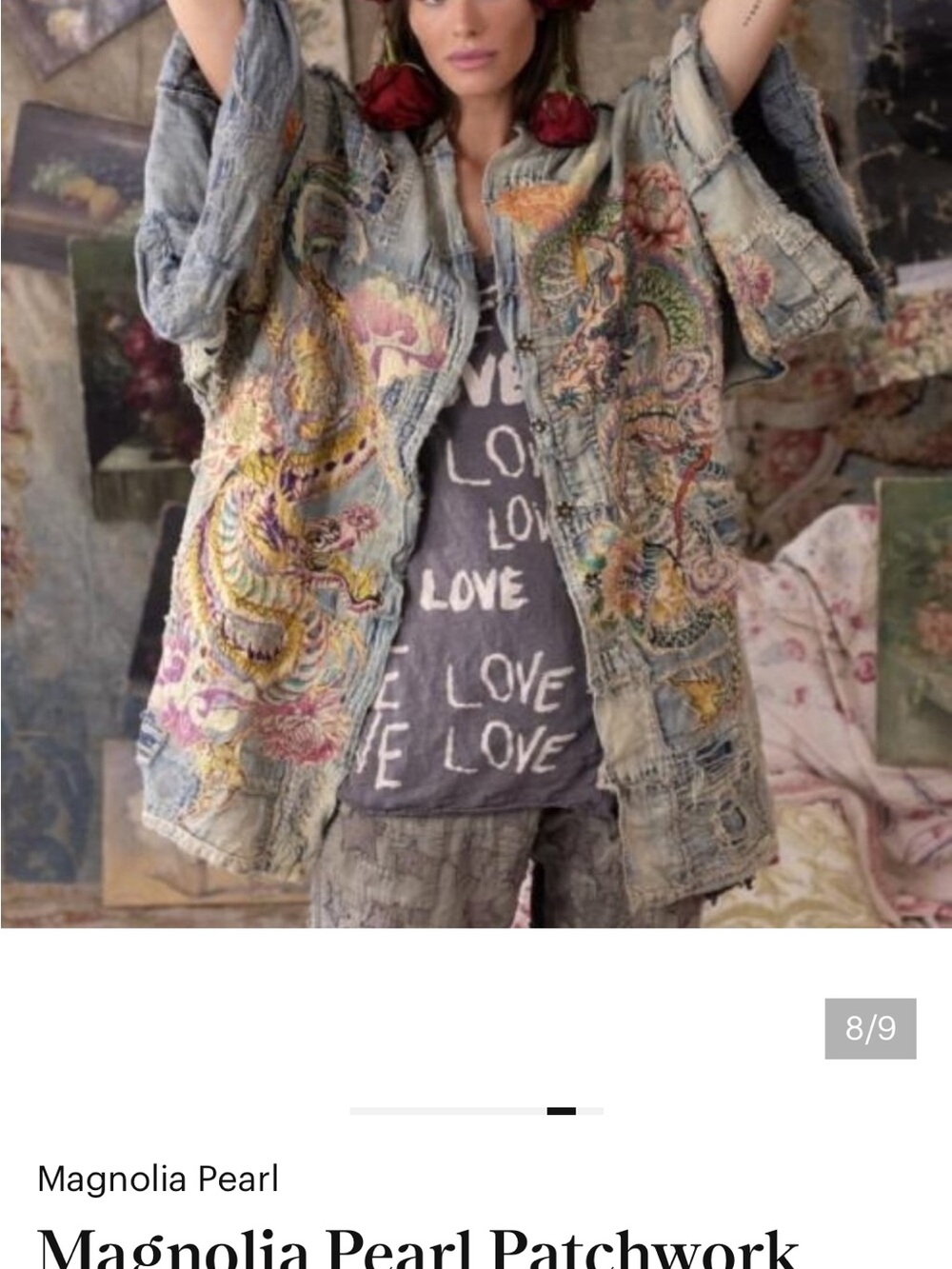 Magnolia Pearl Patchwork Denim Jacket - Purple, Yellow, Teal